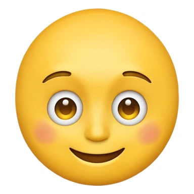 yellow face emoji with eyebrow raise smiling sticker
