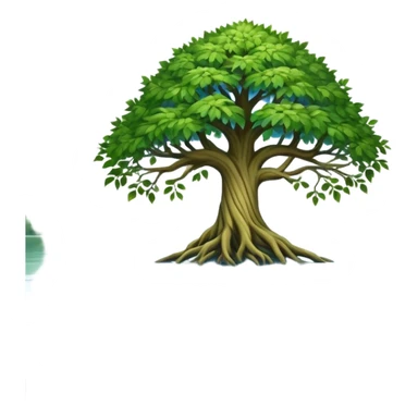 World tree on a lake sticker