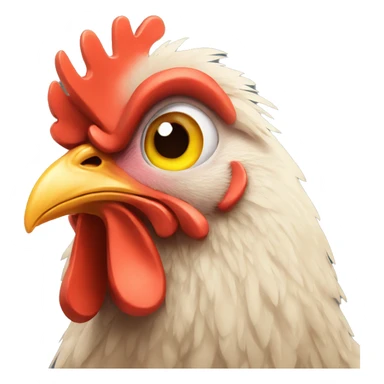 a sad chicken sticker