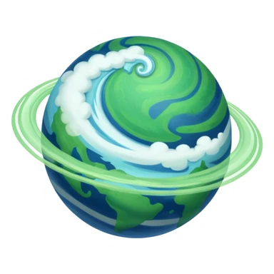 A planet as seen from space, similar to that of Arus from the cartoon Voltron. sticker