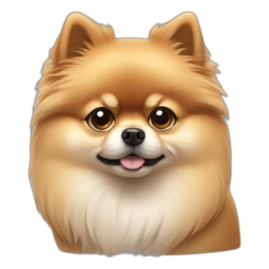 sad pomeranian dog sticker