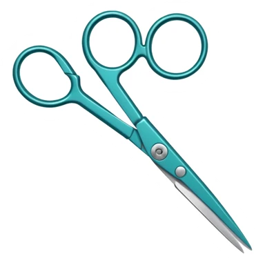 scissors teal  sticker