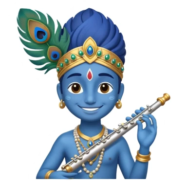 small emoji of god Krishna, which can used in  text massage  sticker