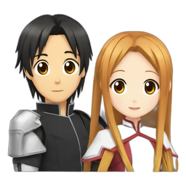 Asuna et Kirito sticker