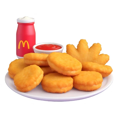 Chicken McNuggets with dipping sauce sticker