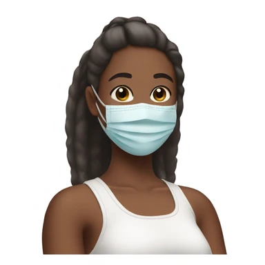 Girl with face mask skincare sticker