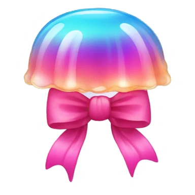 Bright jelly bow sticker