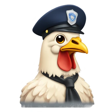 Chicken With police hat sticker