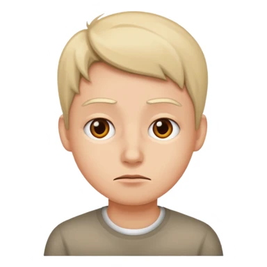 Emoji of a boring person sticker