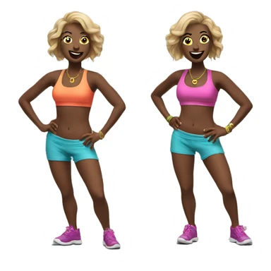 hot zumba dancing sticker