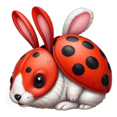 The mix of a bunny and a ladybug sticker