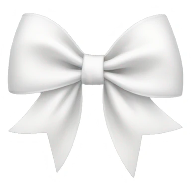 white bow  sticker