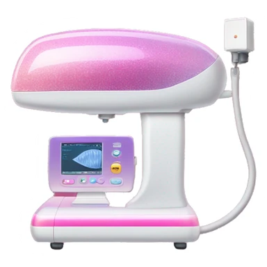 Pink ombre ultrasound machine with glitter sticker