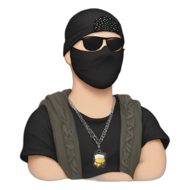 Jamey jasta with a black bandana mind blown sticker