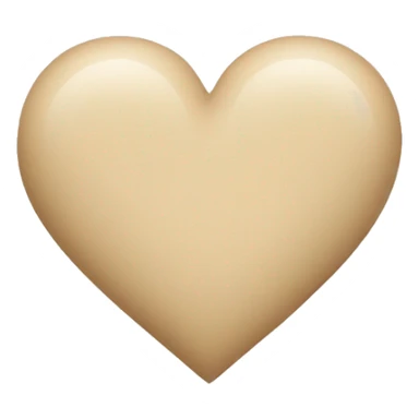 Beige heart sticker