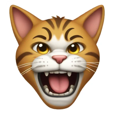 Mad cat sticker