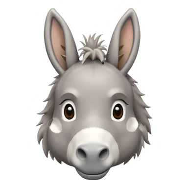 Cute donkey looking sideways sticker
