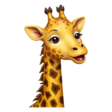 Cinematic Cute Yawning Giraffe Portrait Emoji, Head tilted slightly with a dramatic, wide-open yawn, showcasing a soft, patterned Fur of warm yellows and browns with a long, drooping neck and eyes barely open in drowsy contentment, Simplified yet irresistibly adorable features, highly detailed, glowing with a soft, cozy glow, high shine, relaxed yet expressive, stylized with a touch of savannah whimsy, bright and endearing, soft glowing outline, capturing the essence of a sleepy yet affectionate giraffe, so drowsy it feels like it could stretch right out of the screen and curl up for a nap! sticker
