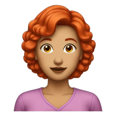 Señora de pelo rojo sticker