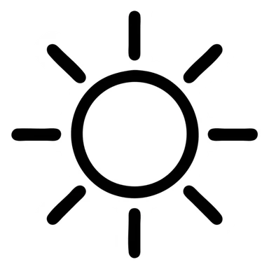 outlined sun icon sticker