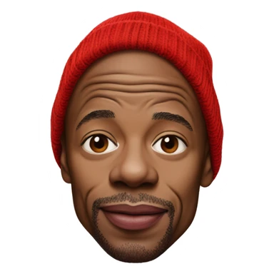 Dave Chapelle’s with red beanie and bright powdered color lips  sticker