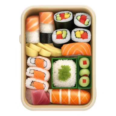 realistic bento box sticker