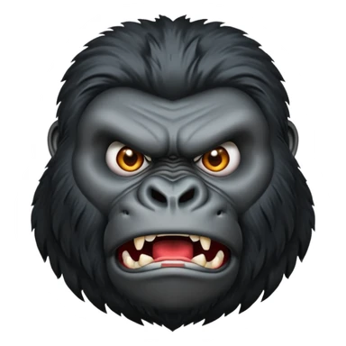 A black gorilla angry face with realstick sticker