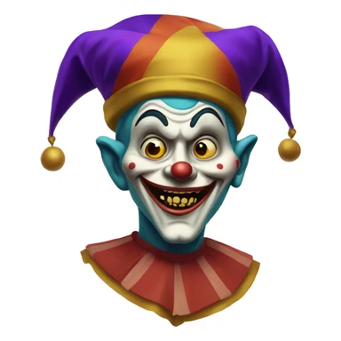 vintage scary jester  sticker