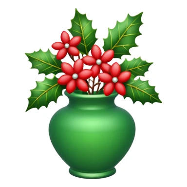 Christmas vase with flowers sticker
