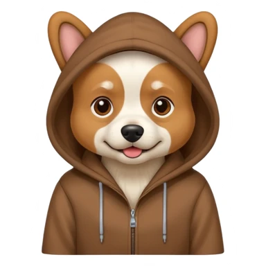 Dog waring a hoodie sticker