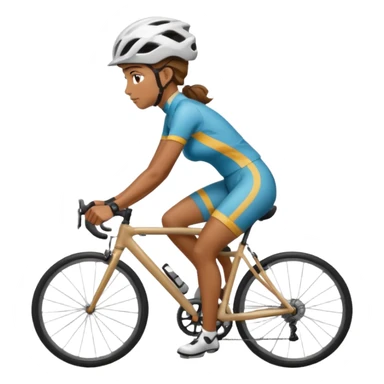 cyclist woman sticker