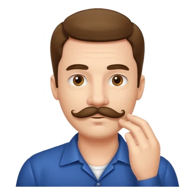 Homme qui caresse moustache sticker