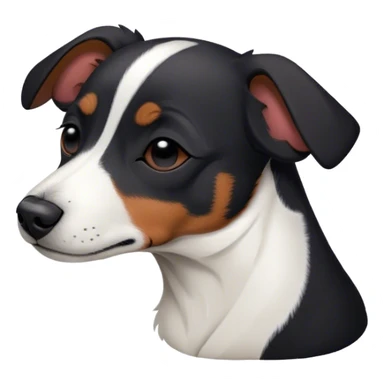 Sleeping black jack russell sticker