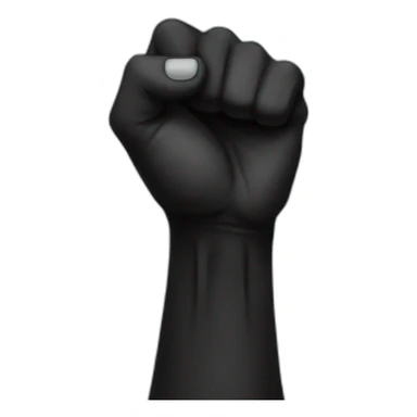 Black raised fist sticker