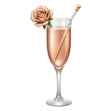 Glittery rose gold mocktail sticker