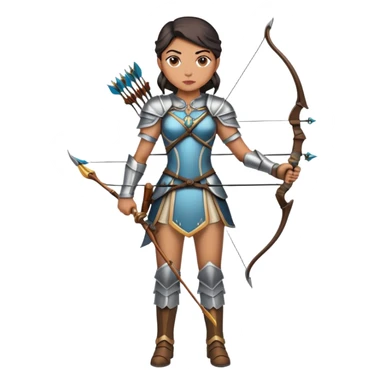 Archer Queen from Clash of Clans, full body, standing with bow sticker
