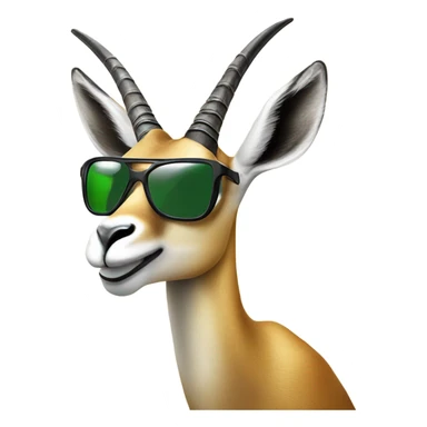 Springbok’s head wearing sunglasses and drinking a beer sticker