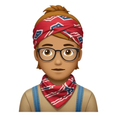 hipster bandana sticker