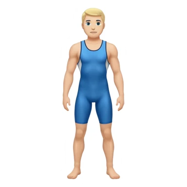 blue wrestling singlet sticker