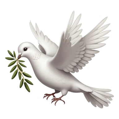 a dove holding an olive branch, representing peace and diffusing tension sticker