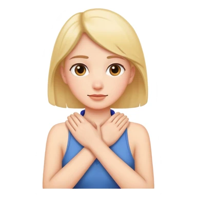 person with hands around neck  sticker