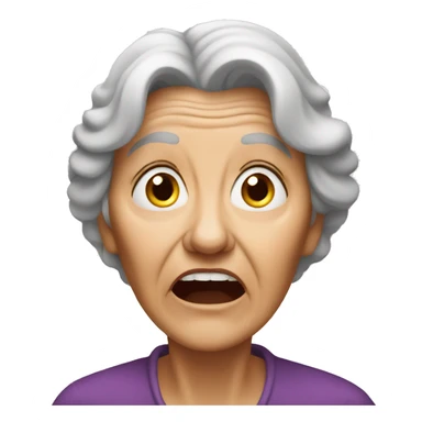old woman shocked sticker