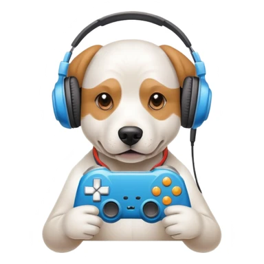 Alpha dog playing video game sticker