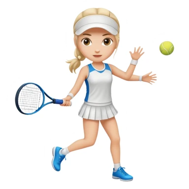 A girl playing tennis  sticker