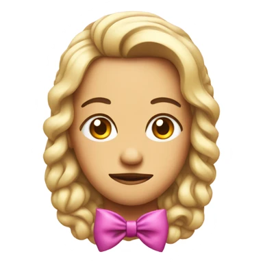 Side eye emoji with bow sticker