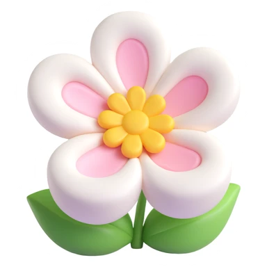 close-up of a flower-shaped marshmallow, showing its pillowy texture, gentle colors sticker
