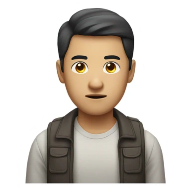 Asian guy squinting sticker