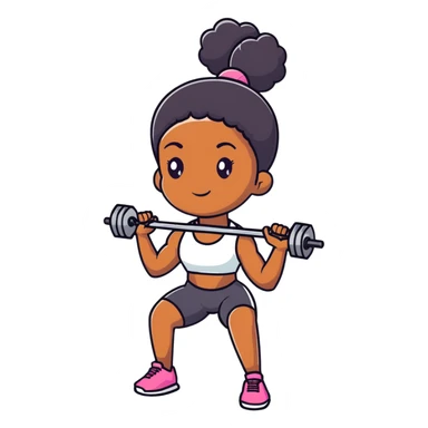 Menina pretinha academia  sticker