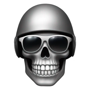 Skull Helmet sunglasses sticker