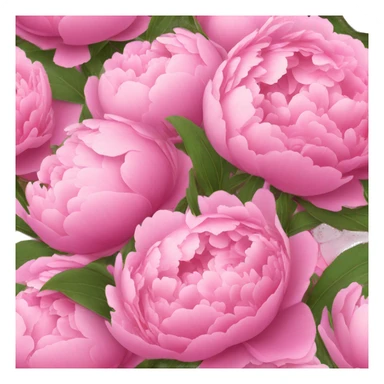 Bouquet of pink peonies sticker